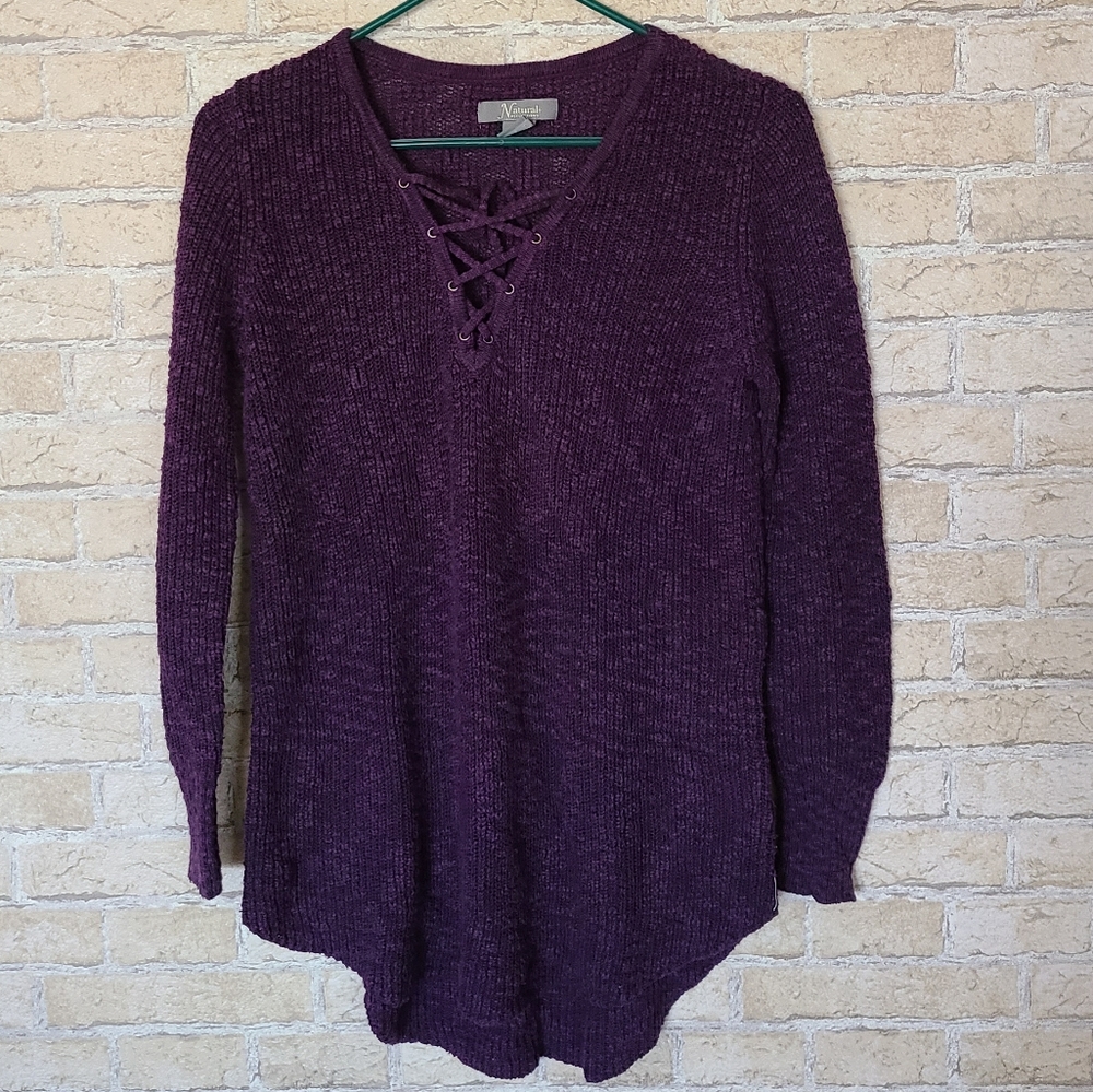 Dark purple tunic sweater